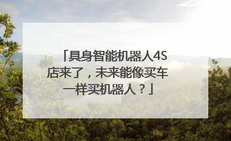 具身智能机器人4S店来了，未来能像买车一样买机器人？
