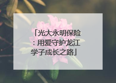 光大永明保险：用爱守护龙江学子成长之路