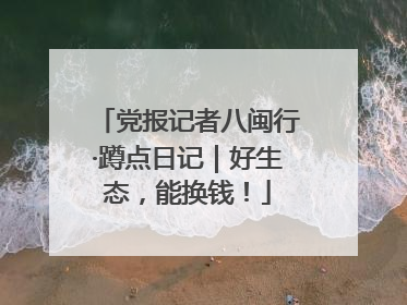 党报记者八闽行·蹲点日记｜好生态，能换钱！