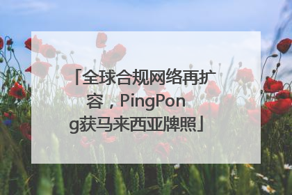 全球合规网络再扩容，PingPong获马来西亚牌照