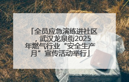 全员应急演练进社区，武汉龙泉街2025年燃气行业“安全生产月”宣传活动举行