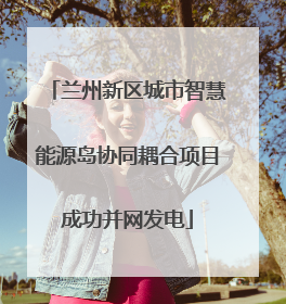 兰州新区城市智慧能源岛协同耦合项目成功并网发电