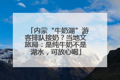 内蒙“牛奶湖”游客排队接奶？当地文旅局：是纯牛奶不是湖水，可放心喝