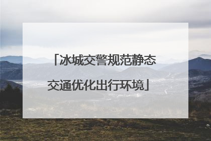 冰城交警规范静态交通优化出行环境