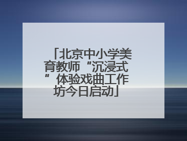 北京中小学美育教师“沉浸式”体验戏曲工作坊今日启动