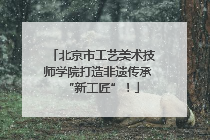 北京市工艺美术技师学院打造非遗传承“新工匠”！