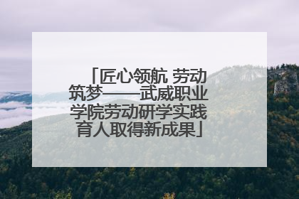 匠心领航 劳动筑梦——武威职业学院劳动研学实践育人取得新成果