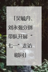 吴毓舟、刘永强分别带队开展“七一”走访慰问