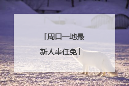 周口一地最新人事任免