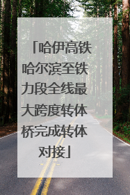 哈伊高铁哈尔滨至铁力段全线最大跨度转体桥完成转体对接