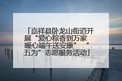 嘉祥县卧龙山街道开展“爱心粽香到万家 暖心端午送安康” “五为”志愿服务活动