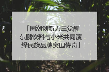 国潮创新力量觉醒 东鹏饮料与小米共同演绎民族品牌突围传奇