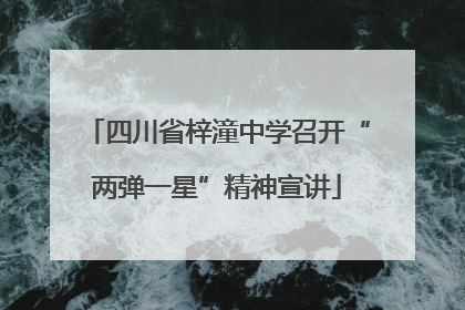四川省梓潼中学召开“两弹一星”精神宣讲