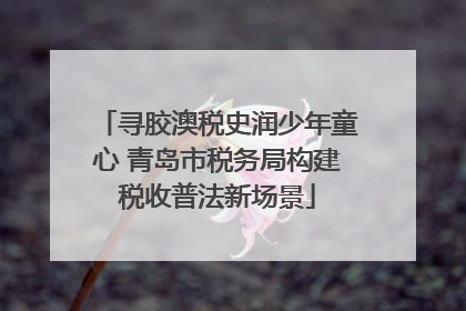 寻胶澳税史润少年童心 青岛市税务局构建税收普法新场景