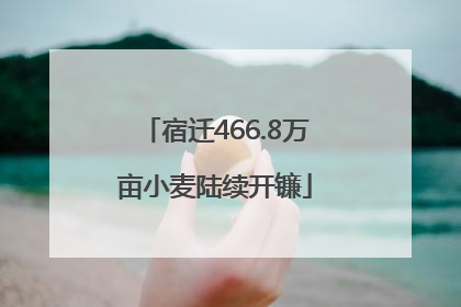 宿迁466.8万亩小麦陆续开镰