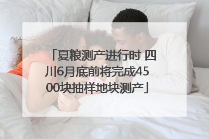 夏粮测产进行时 四川6月底前将完成4500块抽样地块测产