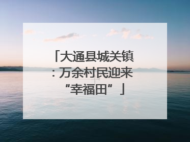 大通县城关镇：万余村民迎来“幸福田”
