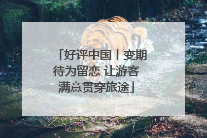好评中国丨变期待为留恋 让游客满意贯穿旅途
