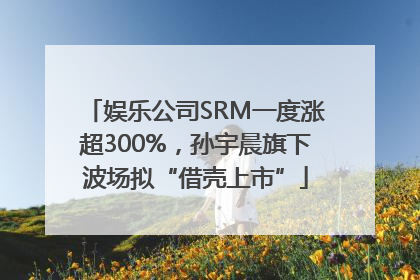 娱乐公司SRM一度涨超300%，孙宇晨旗下波场拟“借壳上市”