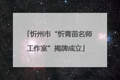 忻州市“忻青苗名师工作室”揭牌成立
