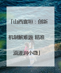 山西襄垣：创新机制解难题 精准滴灌润小微