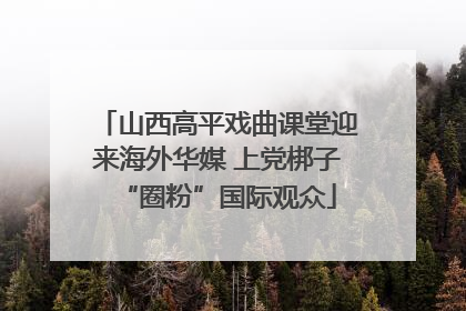 山西高平戏曲课堂迎来海外华媒 上党梆子“圈粉”国际观众
