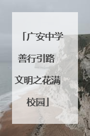 广安中学善行引路 文明之花满校园