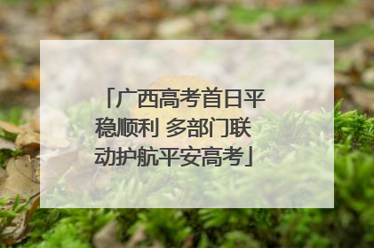 广西高考首日平稳顺利 多部门联动护航平安高考