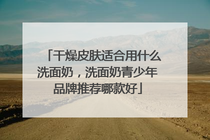干燥皮肤适合用什么洗面奶，洗面奶青少年品牌推荐哪款好