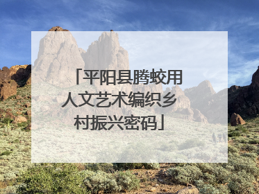 平阳县腾蛟用人文艺术编织乡村振兴密码