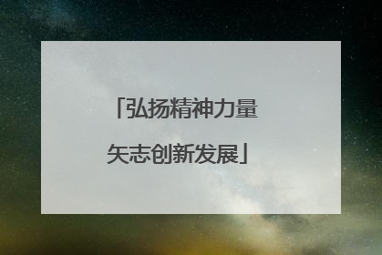 弘扬精神力量 矢志创新发展