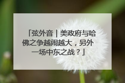 弦外音｜美政府与哈佛之争越闹越大，另外一场中东之战？