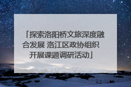 探索洛阳桥文旅深度融合发展 洛江区政协组织开展课题调研活动