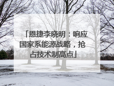 恩捷李晓明：响应国家系能源战略，抢占技术制高点