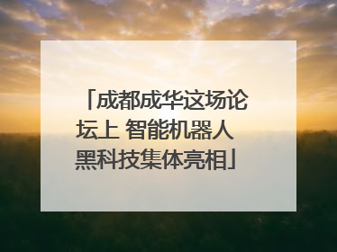 成都成华这场论坛上 智能机器人黑科技集体亮相
