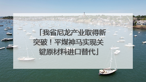 我省尼龙产业取得新突破！平煤神马实现关键原材料进口替代