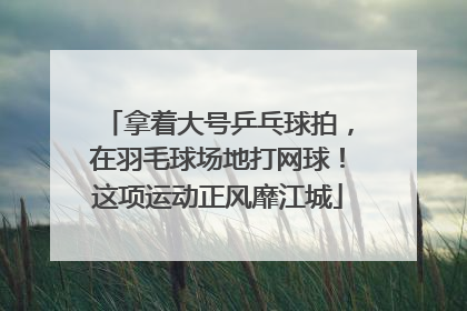拿着大号乒乓球拍，在羽毛球场地打网球！这项运动正风靡江城