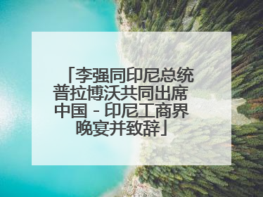 李强同印尼总统普拉博沃共同出席中国－印尼工商界晚宴并致辞