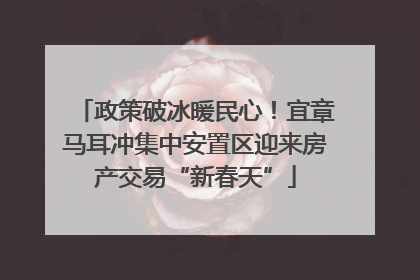 政策破冰暖民心！宜章马耳冲集中安置区迎来房产交易“新春天”