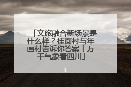 文旅融合新场景是什么样？挂面村与年画村告诉你答案丨万千气象看四川