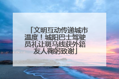文明互动传递城市温度！城阳巴士驾驶员礼让斑马线获外籍友人鞠躬致谢