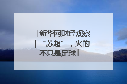 新华网财经观察｜“苏超”，火的不只是足球