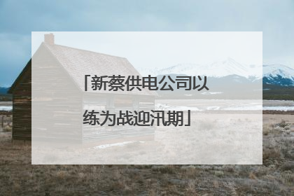 新蔡供电公司以练为战迎汛期