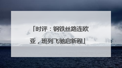 时评：钢铁丝路连欧亚，班列飞驰启新程