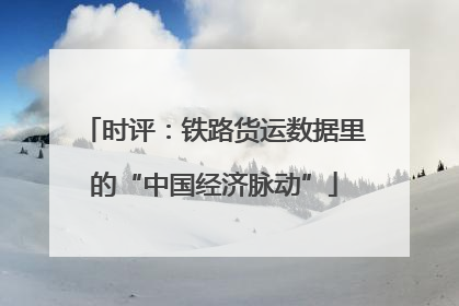 时评：铁路货运数据里的“中国经济脉动”