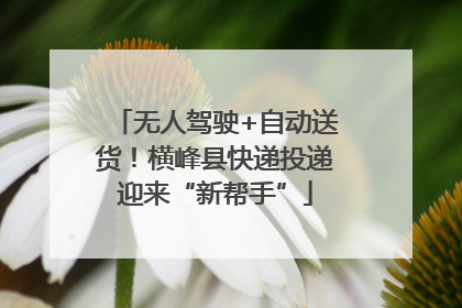 无人驾驶+自动送货！横峰县快递投递迎来“新帮手”