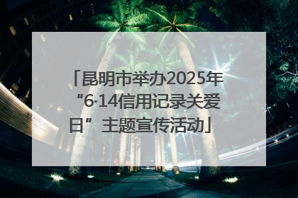 昆明市举办2025年“6·14信用记录关爱日”主题宣传活动