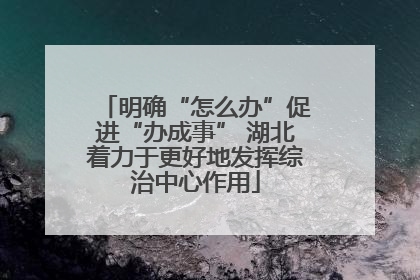 明确“怎么办”促进“办成事” 湖北着力于更好地发挥综治中心作用