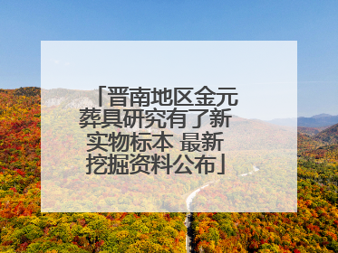 晋南地区金元葬具研究有了新实物标本 最新挖掘资料公布