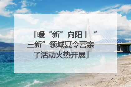 暖“新”向阳丨“三新”领域夏令营亲子活动火热开展